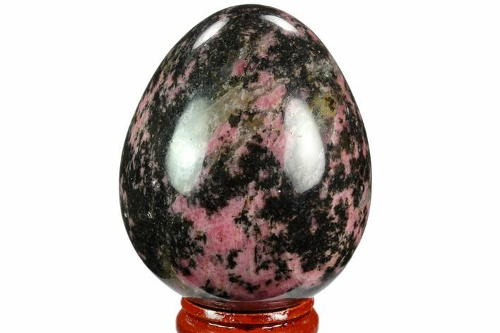 Polished Rhodonite Egg - Madagascar #124116
